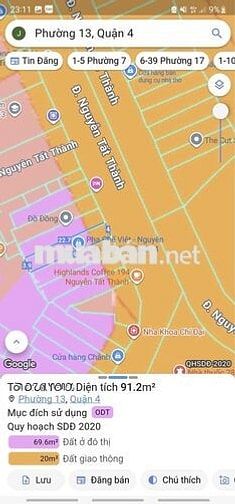 BÁN NHÀ MẶT TIỀN NGUYỄN TẤT THÀNH - QUẬN 4 - ĐỐI DIỆN CÔNG VIÊN