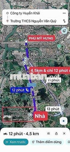 NHÀ ĐƯỜNG XE HƠI - NGANG 5 x 24 - PHÚ MỸ HƯNG CÁCH NHÀ 12P