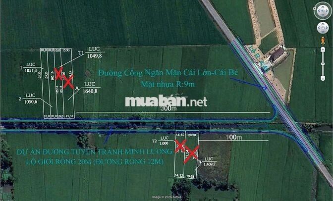 BÁN ĐẤT MẶT TIỀN DỰ ÁN TUYẾN TRÁNH THỊ TRẤN MINH LƯƠNG