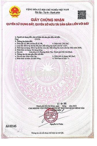 CHDV Dòng tiền 2 tỷ 280/năm, Liên khu 4-5, 26 tỷ 5 còn thương lượng !!