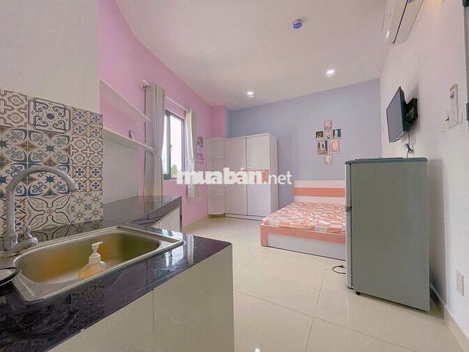 Phòng Studio xinh +chiếc view ngắm pháo hoa Q1-Full nội thất+Tivi