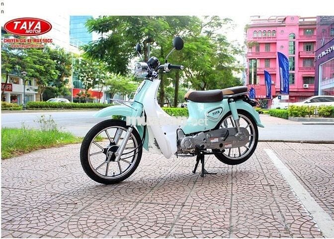 Xe máy Taya Cúp Xanh ngọc, Trắng