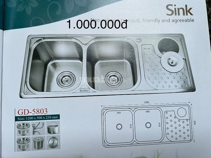 Thanh lý chậu rửa chén inox hiệu Girlde