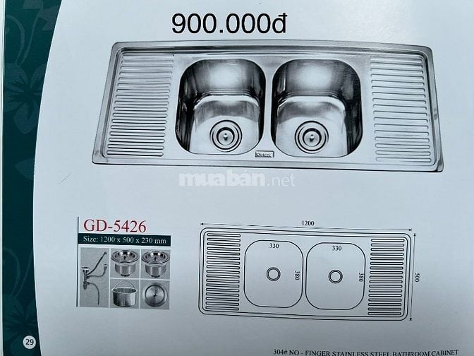 Thanh lý chậu rửa chén inox hiệu Girlde