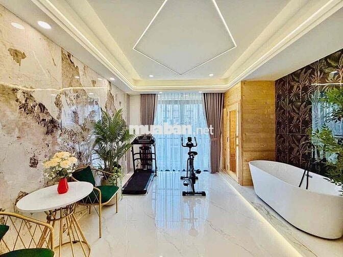 NHÀ NGUYÊN CĂN 1 TRỆT 1 LỬNG 4 LẦU GARA XE HƠI HẺM OTO FULL NỘI THẤT