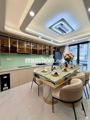 NHÀ NGUYÊN CĂN 1 TRỆT 1 LỬNG 4 LẦU GARA XE HƠI HẺM OTO FULL NỘI THẤT