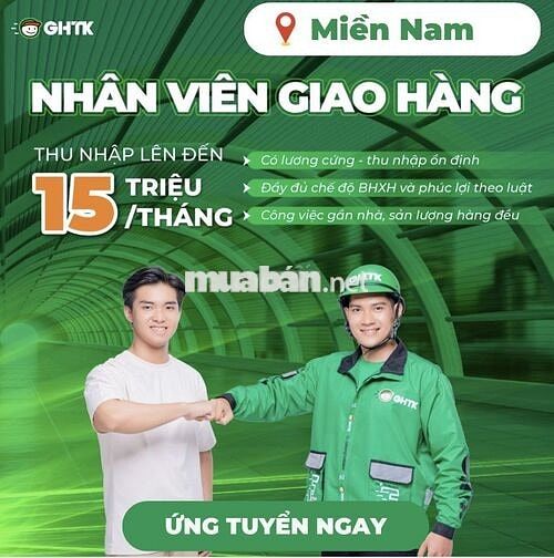 GHTK LỘC NGA - TUYỂN SHIPPER GIAO HÀNG XE MÁY 