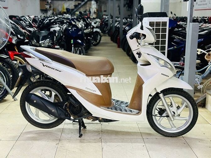 XE MÁY THỊNH PHÁT-HONDA VISION TRẮNG MÁY ÊM CHẤT