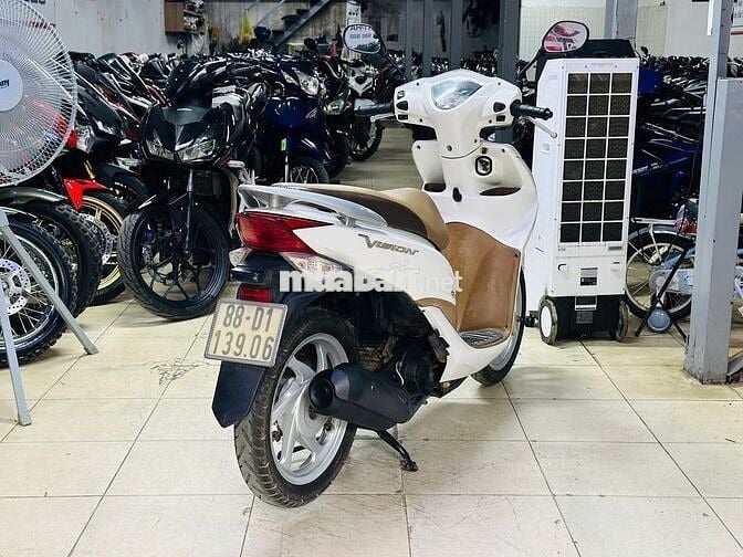 XE MÁY THỊNH PHÁT-HONDA VISION TRẮNG MÁY ÊM CHẤT