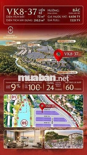 Bán căn đẹp dự án Hải Vân bay Vinhome