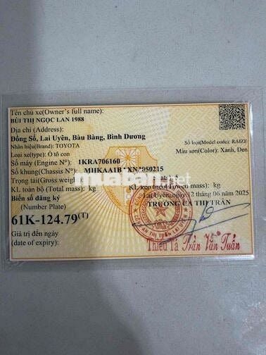 Toyota Raize SUV Xanh ngọc Số tự động 43150 km