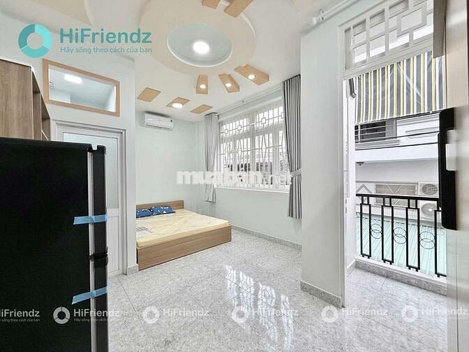 CHO THUÊ GẦN NGÃ TƯ PHÚ NHUẬN-CĂN HỘ FULL NT-BAN CÔNG CỬA SỔ TRỜI