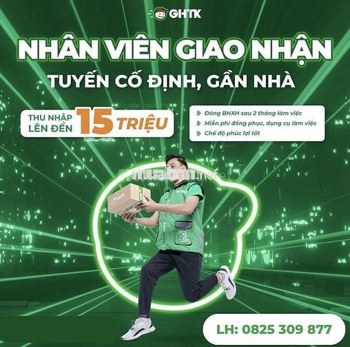 GHTK KHÁNH HOÀ TUYỂN SHIPPER GIAO HÀNG XE MÁY