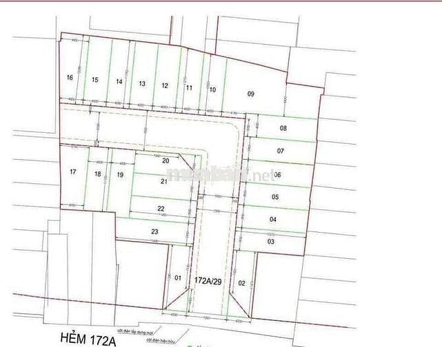 bán 23 lô từ 36-48m2 hẻm 7m an ninh yên tỉnh