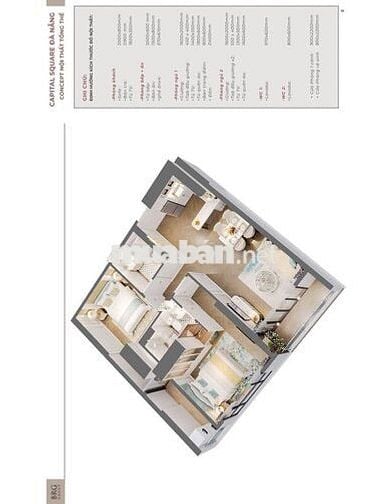 Căn hộ cao cấp tòa C7 Capital Square 80m2 đường Ngô Quyền, Sơn Trà