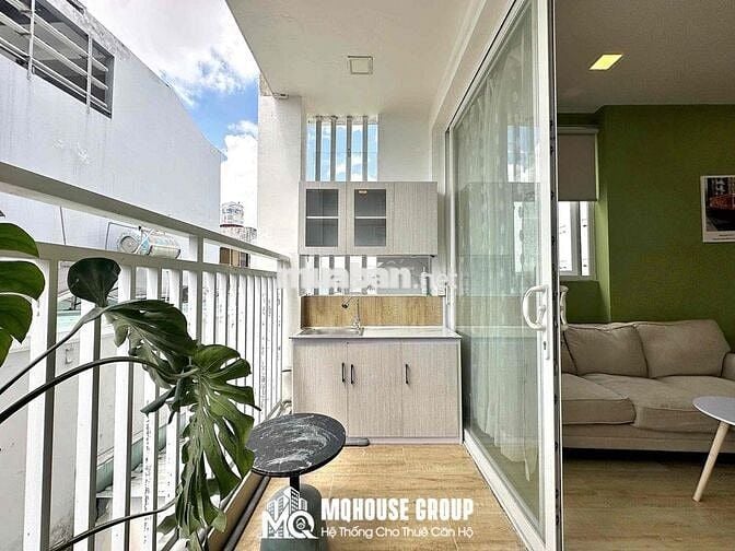 CHDV studio/1PN tách bếp balcony full nội thất, tone pastel hiện đại