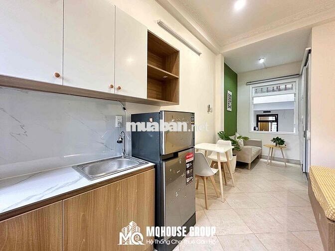 CHDV studio/1PN tách bếp balcony full nội thất, tone pastel hiện đại