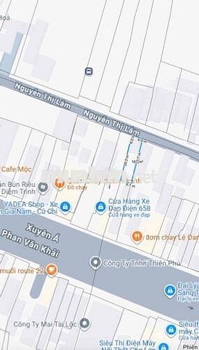 Bán đất Nguyễn Thị Lắm. 164m2. KDC hiện hữu, đường to, đất sạch