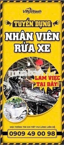 CÔNG TY GOWASH CẦN TUYỂN 4 NHÂN VIÊN RỬA XE MÁY