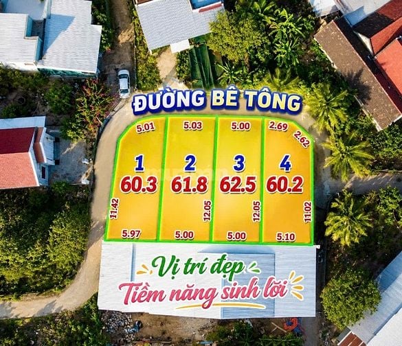 MỞ BÁN 4 LÔ DIÊN BÌNH - 525TR/LÔ