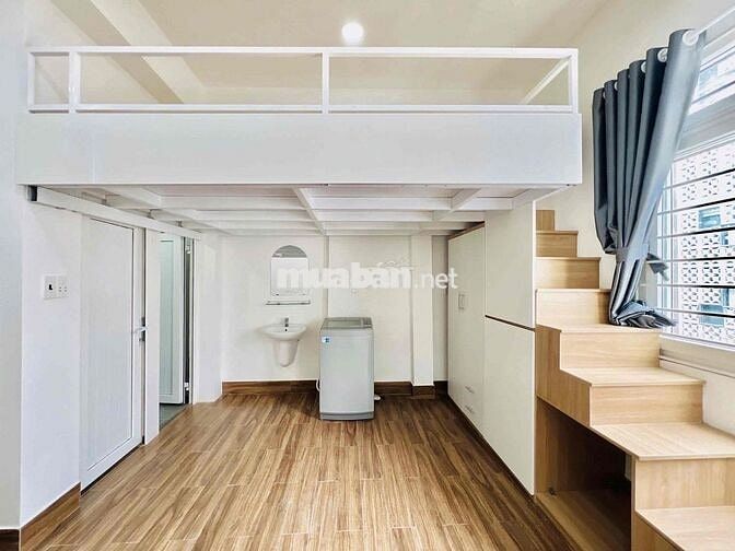 Phòng trọ có gác mới 100% full nội thất máy giặt riêng