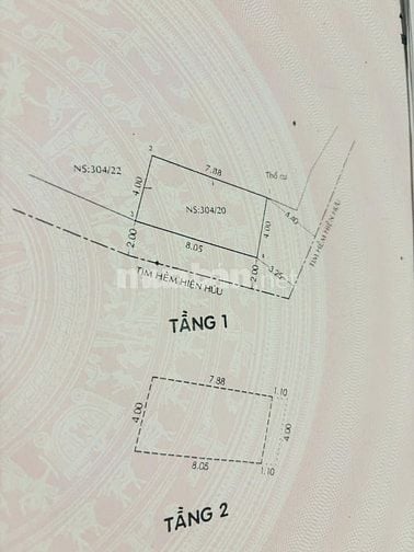 Bán Nhà 304/20 Tân Kỳ Tân Quý P.Sơn Kỳ Q.Tân Phú - dt:4x8m trệt 1 lầu