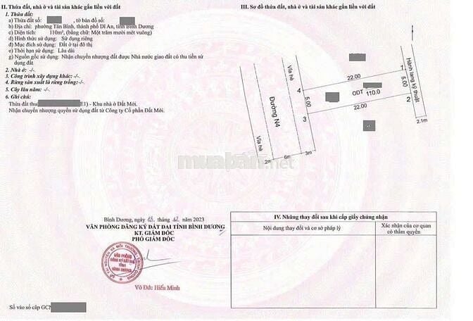 Đất kdc Đất mới phường Tân Bình Tp Dĩ An 