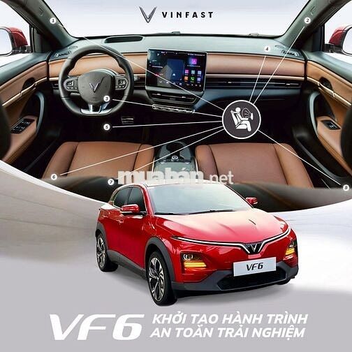 VinFast VF6 5 chỗ Điện Đỏ Trắng 2026 giá tốt
