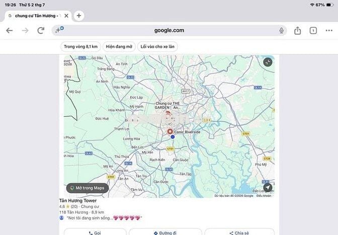 cho thuê c/c Tân Hương 80m2 - phường Tân Sơn nhì(Tân Phú ) giá 8 tr100