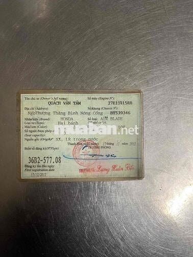 AB 2012 36 T.HOÁ CÓ HỖ TRỢ GÓP OĐ CÓ GL ĐỔI XE
