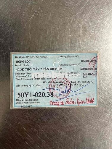 AB 2017 TP CÓ HỖ TRỢ GÓP OĐ CÓ GL ĐỖI XE