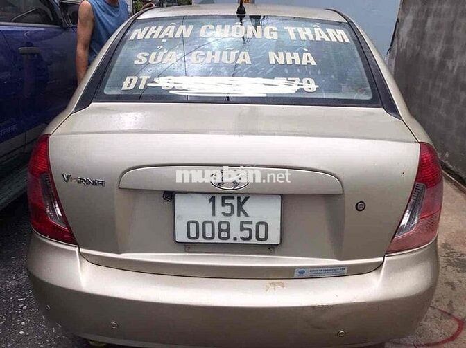 Hyundai Verna 2008 Số sàn Vàng cát