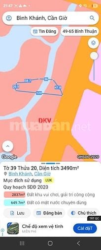 bán đất khu mỏ chim, bình khánh, chân cầu cần giờ