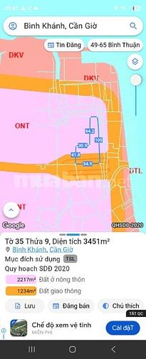 bán đất khu mỏ chim, bình khánh, chân cầu cần giờ