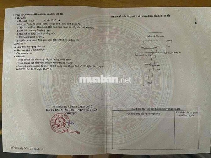 🏡Chính Chủ cần bán gấp 1003m2 đất mt Quốc Lộ N2, đoạn Long Thạnh Thủ T