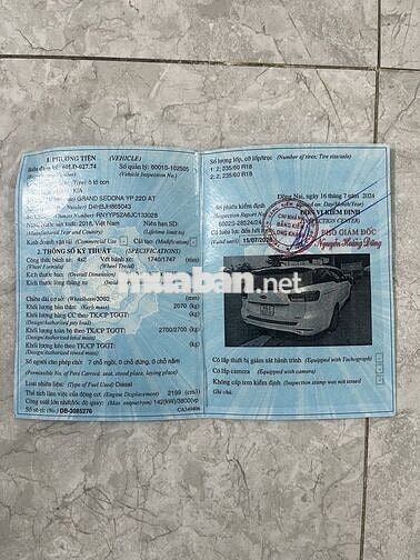 Kia Sedona Tiêu chuẩn 2018 422874 km Trắng