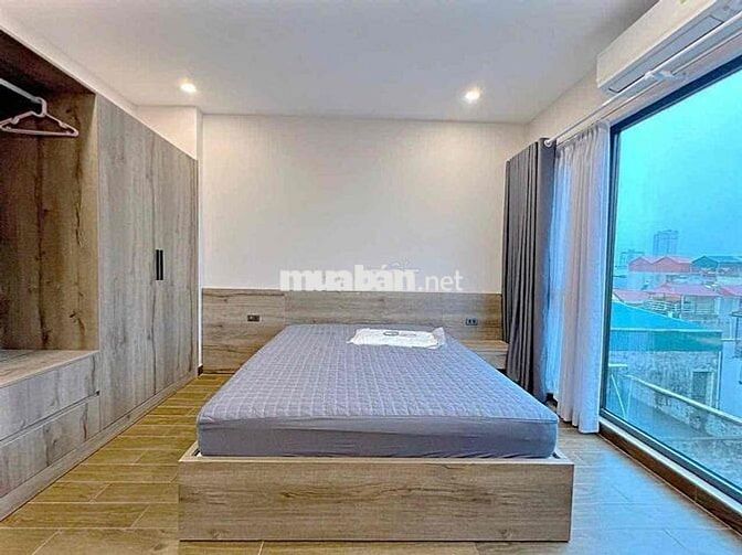 Cho thuê căn hộ dịch vụ 1 phòng ngủ full nội thất ban công máy giặt.