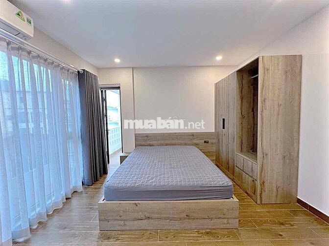 Cho thuê căn hộ dịch vụ 1 phòng ngủ full nội thất ban công máy giặt.
