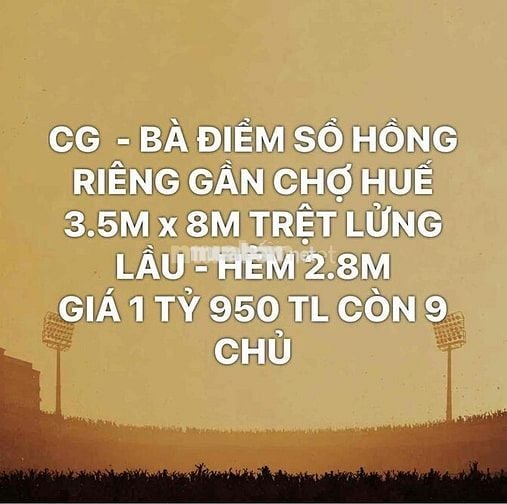 📣NHÀ SỔ RIÊNG GẦN CHỢ HUẾ BÀ ĐIỂM 6 - 1.95 TỶ