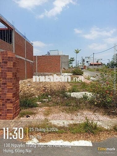 Kẹt tiền cần bán gấp mảnh đất đẹp sổ riêng tại xã long hưng lỗ 400 tr