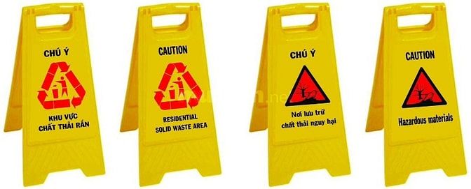 cung cấp biển báo chữ A, biển báo sàn ướt, biển đang sữa chữa.