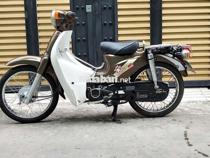 Xe máy Cub 50cc Nâu Trắng