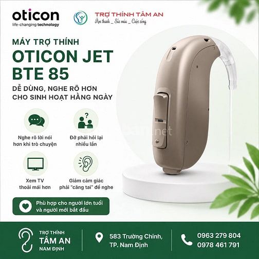 Máy trợ thính Oticon Jet BTE 85 – dễ dùng, nghe rõ hơn cho sinh hoạt h