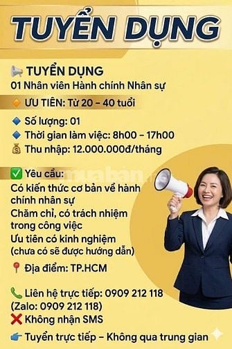 TUYỂN 2 CHĂM SÓC KHÁCH HÀNG, 02 THƯ KÝ KINH DOANH