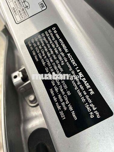 Hyundai Accent 2021 Số sàn Bạc
