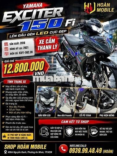 Yamaha Exciter 150 Fi 2016 Đen