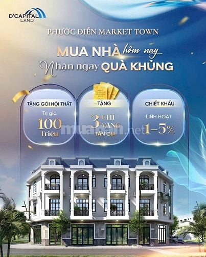 Nhà Phố Shophouse Phước Điền Market Town Bình Chuẩn, Thuận An, Bình Dư