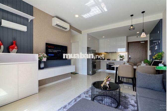 Cho thuê nhanh Millennium 2Pn 74m2 tầng cao, view Bitexco 20trieu