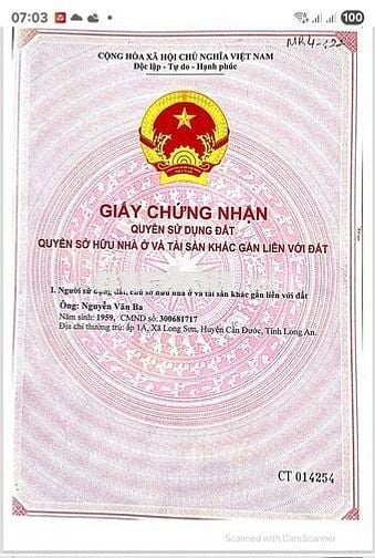 Chính chủ bán lô đất 115m2 đường số 19 KDC 5 Năm Hiệp, Quốc Lộ 50