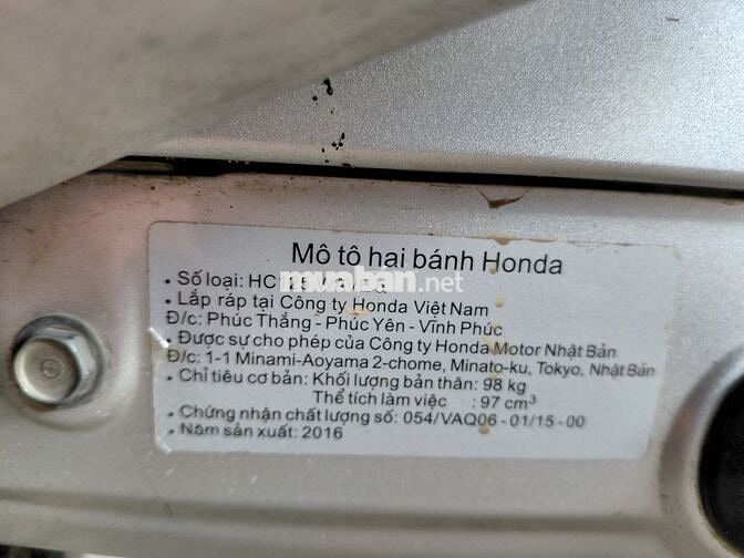 Honda Wave Alpha 2016 Trắng 97cc